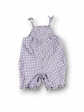Next Lavender Polka Dot Linen Blend Romper 9-12 months